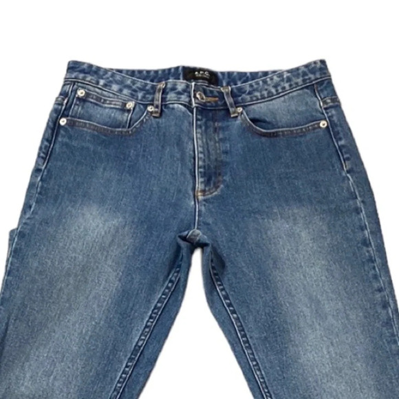 A.P.C. Droit High Rise Medium Wash Skinny Jeans Size 29 - Picture 4 of 9